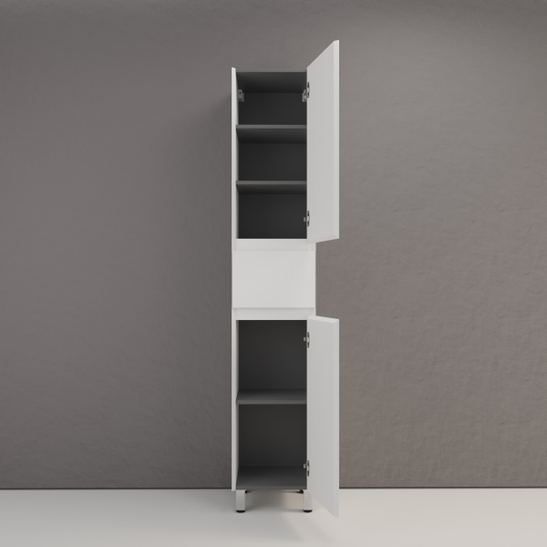 Пенал напольный R Style Line Манхэттен ЛС-00002384 белый матовый